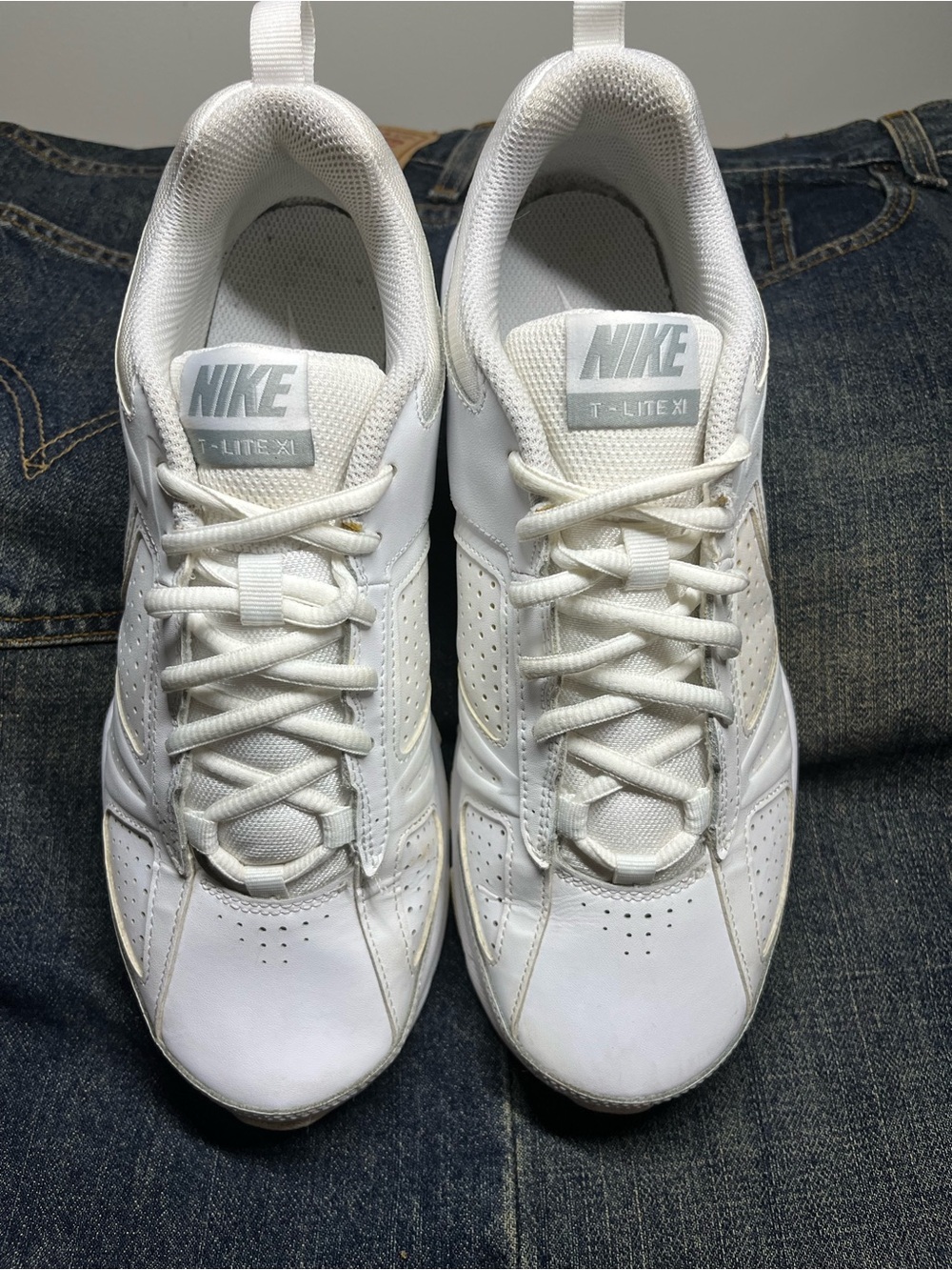 Nike White women's T-Lite XI Athletic Sneakers - All White 10M